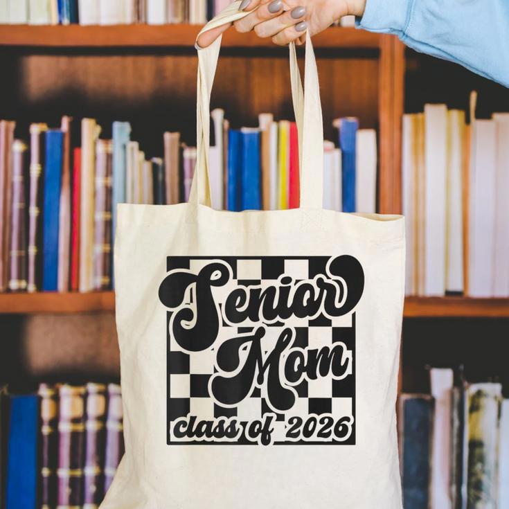 Women Senior Mom Class Of 2026 Retro Graduation Senior Mama Canvas Tote Bag
