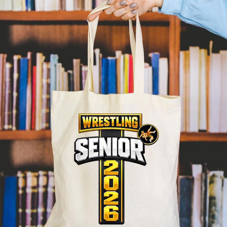 Wrestling Senior Night Senior 2026 Faith Cross Graduation Canvas Tote Bag