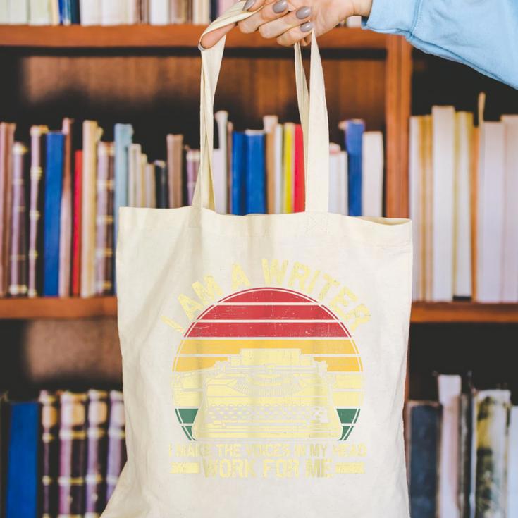 Writer Shirt Men Women Author Book Novelist Poet Canvas Tote Bag