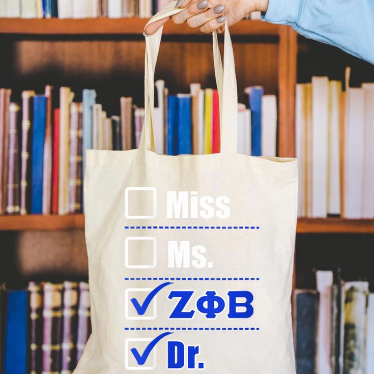 Zeta Phi Beta Doctor Graduation Zeta Phi Beta HBCU Doctor Canvas Tote Bag