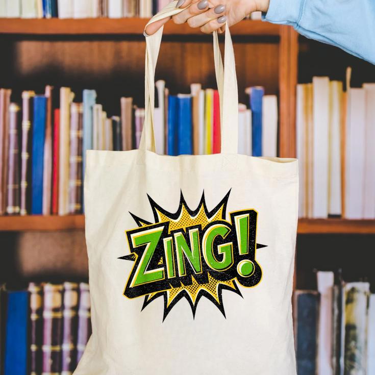ZING Comic Book Retro Artwork – Cartoon Collector Canvas Tote Bag ZING Comic Book Retro Artwork – Cartoon Collector Canvas Tote Bag