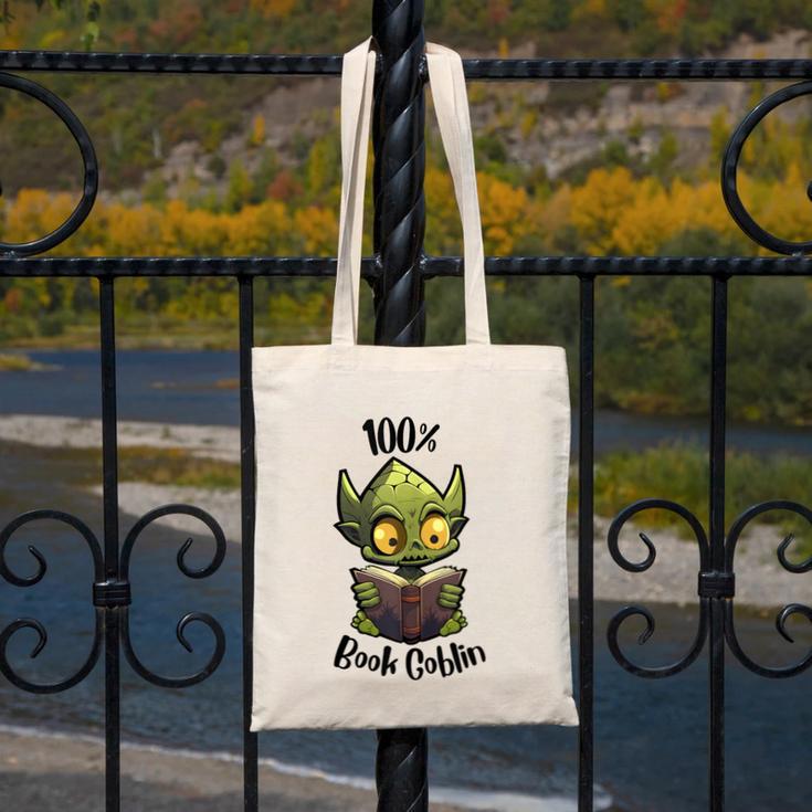 100 Book Goblin Cute Book Reader And Library Lover Canvas Tote Bag
