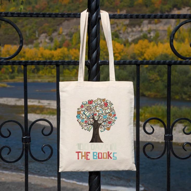 100 Days In The Books Tree Reading Teacher Student 100th Day Canvas Tote Bag 100 Days In The Books Tree Reading Teacher Student 100th Day Canvas Tote Bag