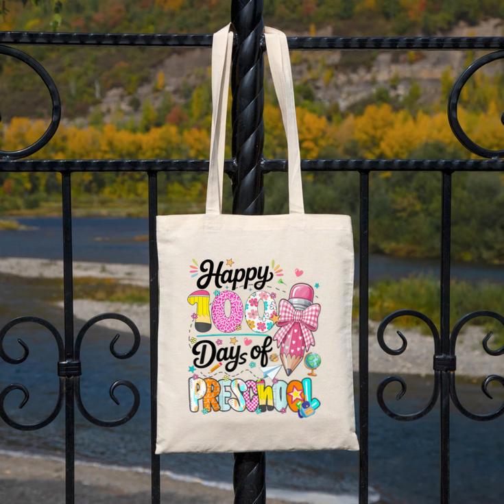 100th Day Of School Teacher Books 100 Days Of Preschool Girl Canvas Tote Bag 100th Day Of School Teacher Books 100 Days Of Preschool Girl Canvas Tote Bag