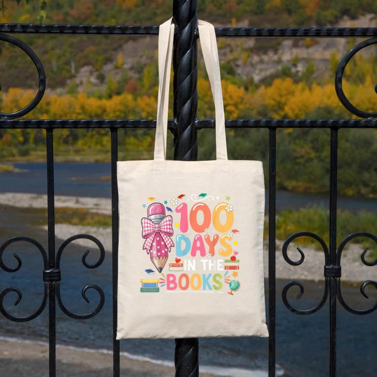 100th Day Of School Teacher Floral 100 Days In The Books Canvas Tote Bag 100th Day Of School Teacher Floral 100 Days In The Books Canvas Tote Bag