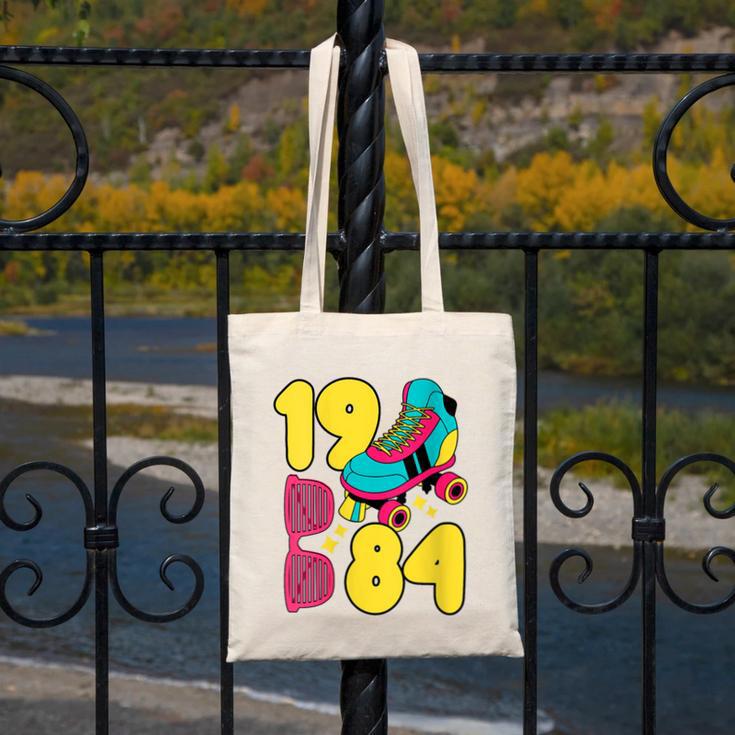 1984 Retro Raised In The 80s Old School Nostalgia Vibes Canvas Tote Bag
