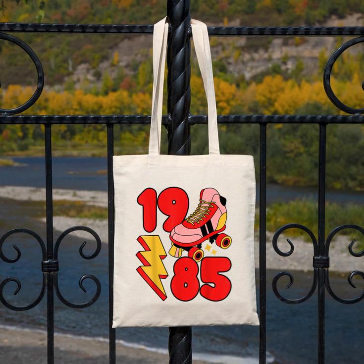 1985 Retro Roller Skate Vintage 80s Nostalgia Collector Canvas Tote Bag