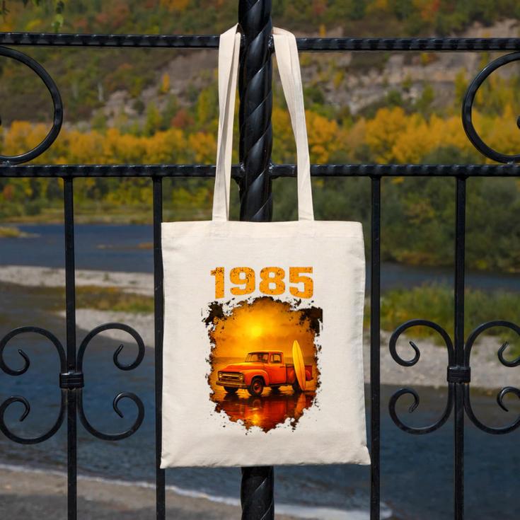 1985 Vintage Sunset Surf Truck Retro Beach Nostalgia Canvas Tote Bag