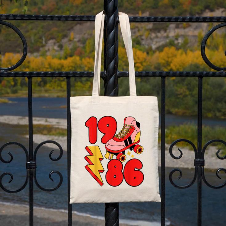 1986 Retro Roller Skate Vintage 80s Nostalgia Collector Canvas Tote Bag