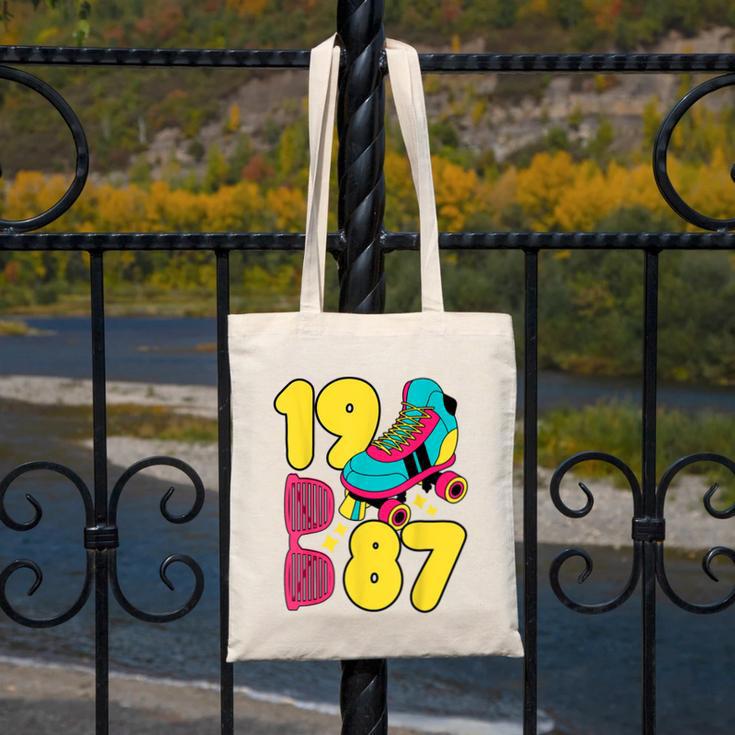 1987 Retro Raised In The 80s Old School Nostalgia Vibes Canvas Tote Bag 1987 Retro Raised In The 80s Old School Nostalgia Vibes Canvas Tote Bag