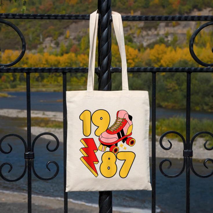 1987 Retro Roller Skate Vintage 80s Nostalgia Collector Canvas Tote Bag