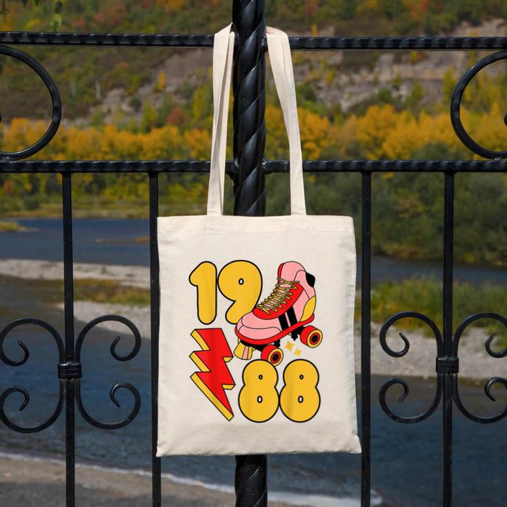 1988 Retro Roller Skate Vintage 80s Nostalgia Collector Canvas Tote Bag 1988 Retro Roller Skate Vintage 80s Nostalgia Collector Canvas Tote Bag