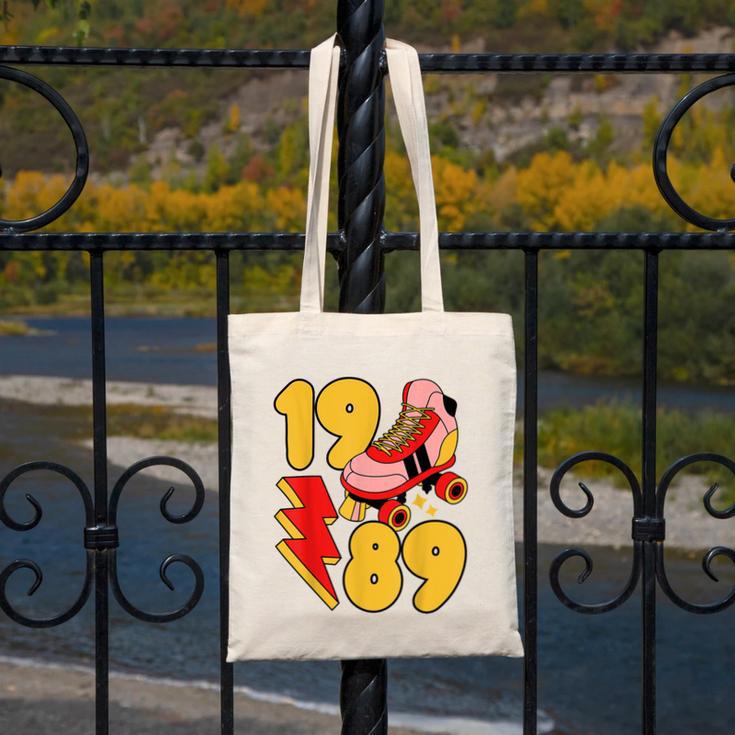1989 Retro Roller Skate Vintage 80s Nostalgia Collector Canvas Tote Bag 1989 Retro Roller Skate Vintage 80s Nostalgia Collector Canvas Tote Bag
