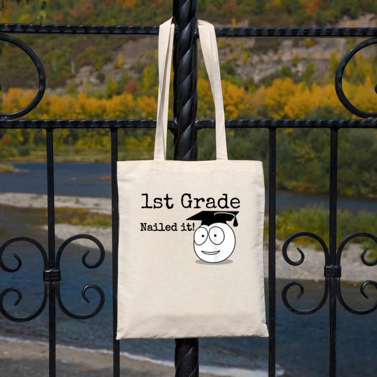 1st Grade Nailed It Kids Graduation TShirt Second Grade Canvas Tote Bag