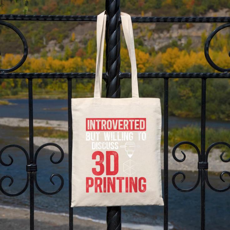 3D Printer Introvert 3D Printing Canvas Tote Bag
