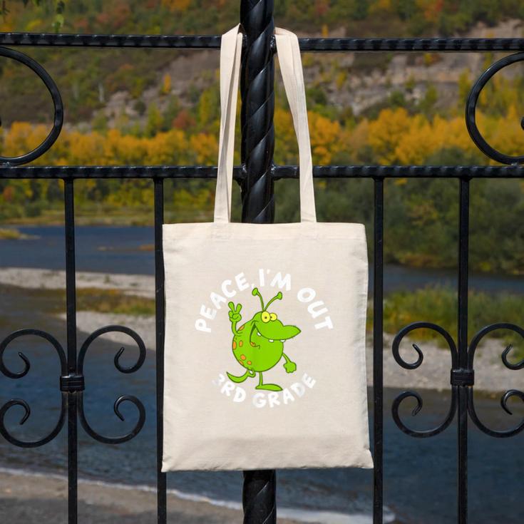 3rd Grade Graduation Promotion Peace I'm Out Last Day Canvas Tote Bag