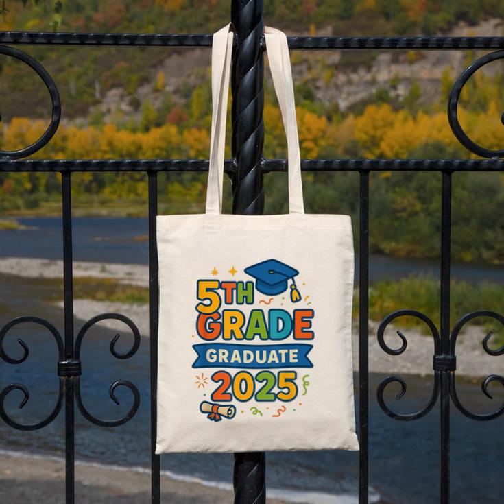 5th Grade Graduation 2025 Graphic – Class Of 2025 Theme Canvas Tote Bag