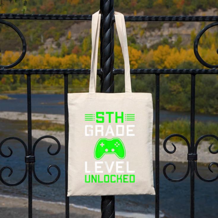 5th Grade Level Unlocked Back To School Gamer Graduation Canvas Tote Bag