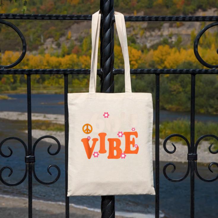60's Vibe Retro Nostalgia Classic Mixtape Era 1960s Party Canvas Tote Bag