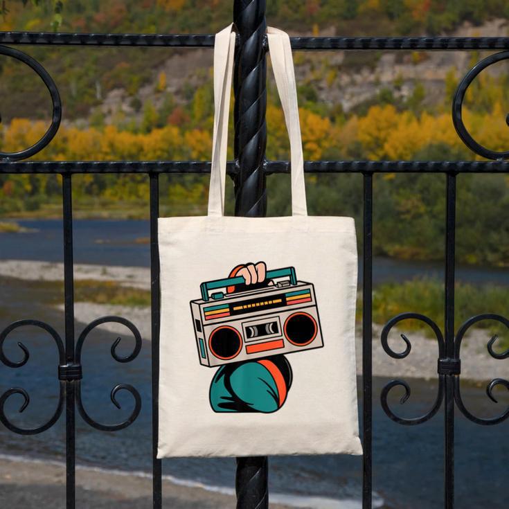 80s 90s Retro Party Costume Nostalgia Boombox Music Hip Hop Canvas Tote Bag