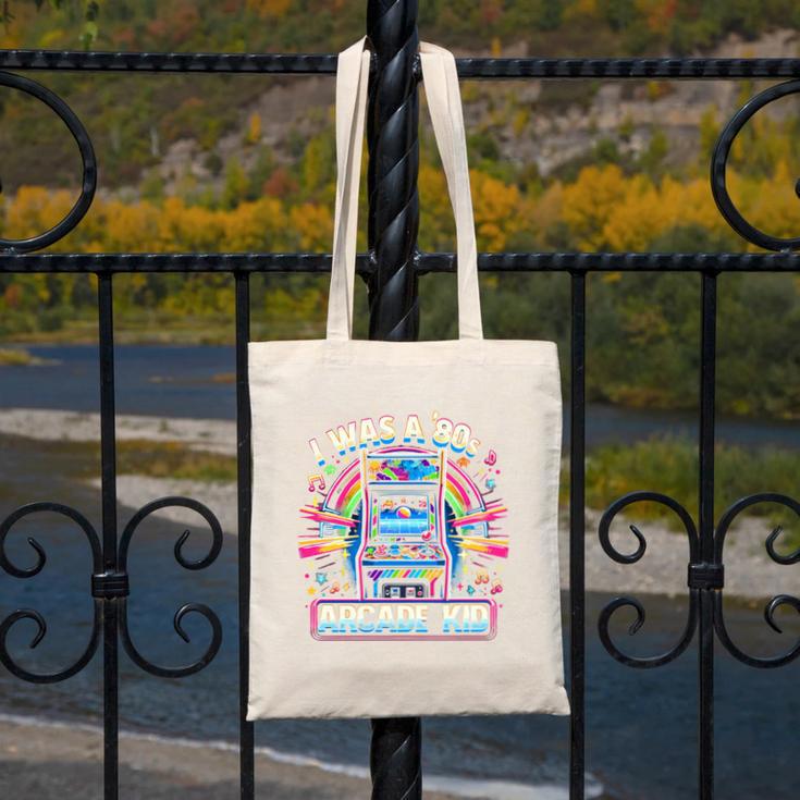 80s Arcade Kid Vintage Gamer Nostalgia Canvas Tote Bag