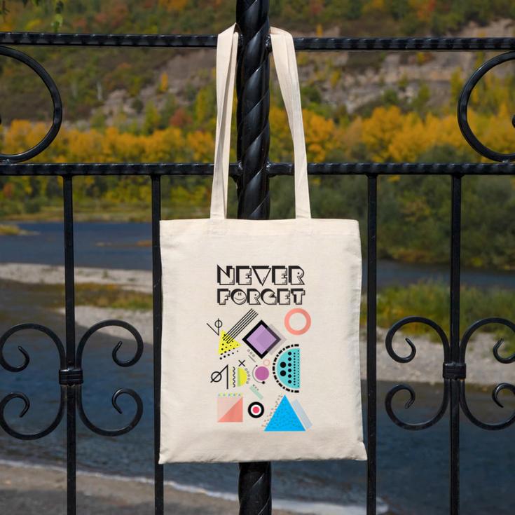 80s Nostalgia Never Forget Canvas Tote Bag