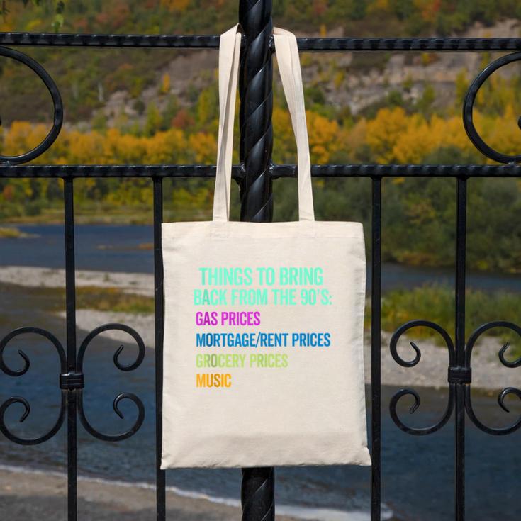 90's Lover Nineties 1990's Born Nostalgia Politics Canvas Tote Bag