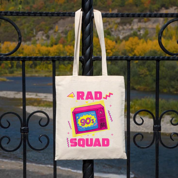 90s Rad Squad Retro Television 90s Aesthetic Nostalgia Canvas Tote Bag