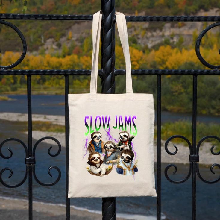 90s Style Bootleg Trendy Sloth Design For Introverts Canvas Tote Bag