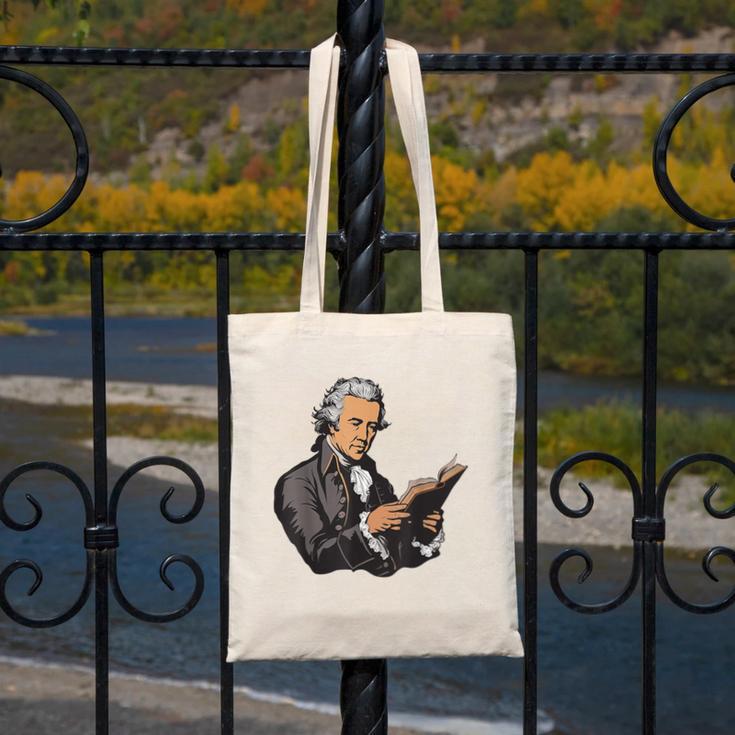 Alexander Hamilton Reading A Book Canvas Tote Bag