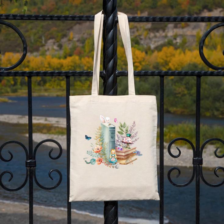 Alice In Wonderland Characters Lewis Carroll Book Lover Canvas Tote Bag Alice In Wonderland Characters Lewis Carroll Book Lover Canvas Tote Bag