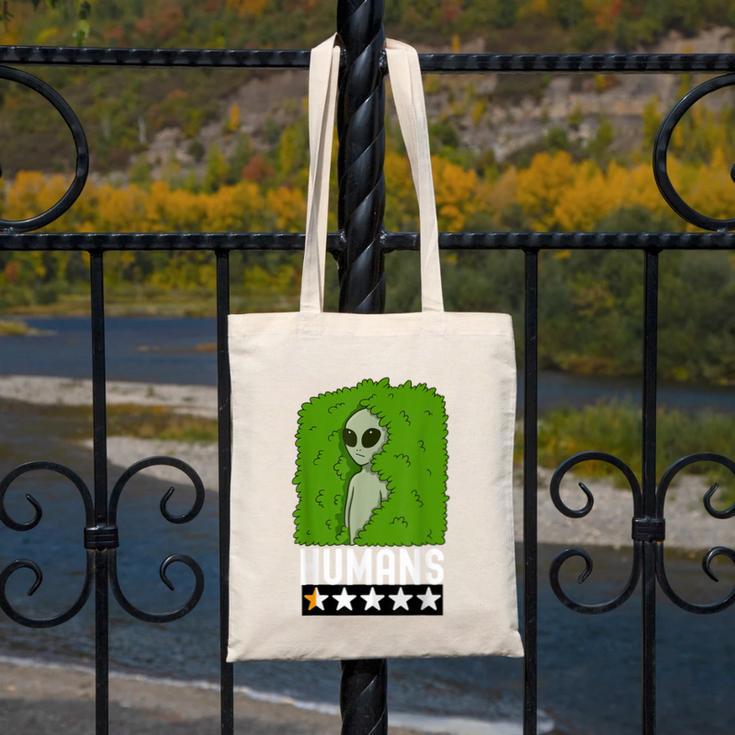 Alien Avoids Humans Sarcastic Introvert Humor Canvas Tote Bag