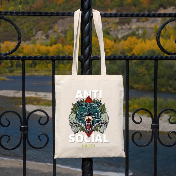 Antisocial Introvert I Like Being Alone Canvas Tote Bag Antisocial Introvert I Like Being Alone Canvas Tote Bag