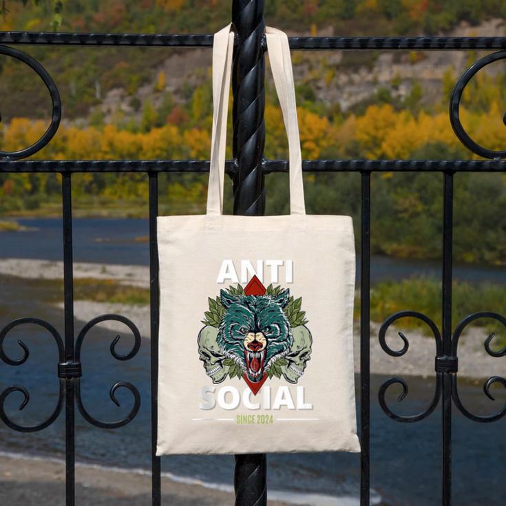 Antisocial Introvert I Like Being Alone Canvas Tote Bag Antisocial Introvert I Like Being Alone Canvas Tote Bag