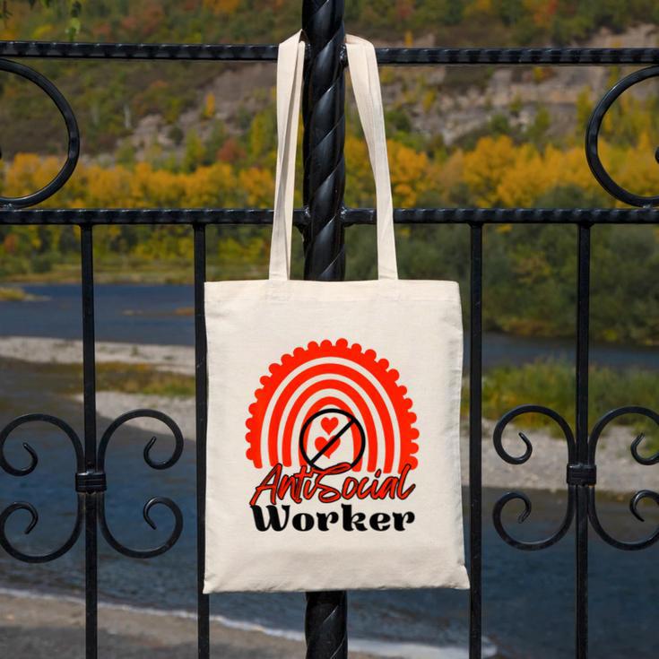 AntiSocial Worker Anti-Social Social Worker Introvert Canvas Tote Bag