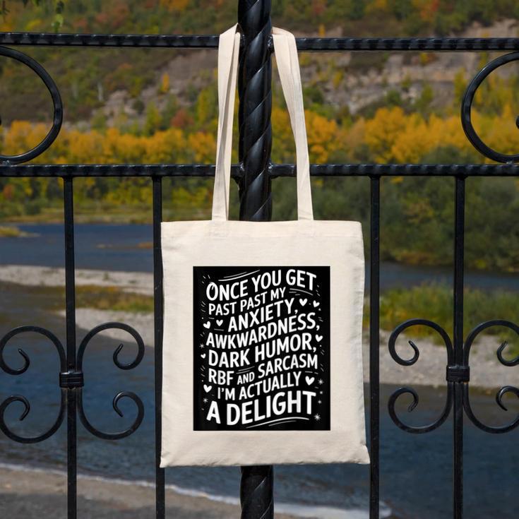 Anxiety Awkward Dark Humor Quote Introverts Sarcastic Canvas Tote Bag Anxiety Awkward Dark Humor Quote Introverts Sarcastic Canvas Tote Bag