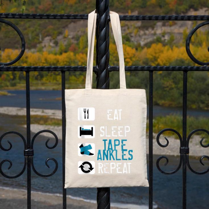 Athletic Trainer Eat Sleep Tape Ankles Graduation Canvas Tote Bag
