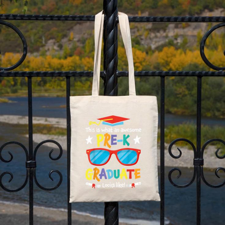 What An Awesome Pre-K Graduate Looks Like 2025 Graduation Canvas Tote Bag