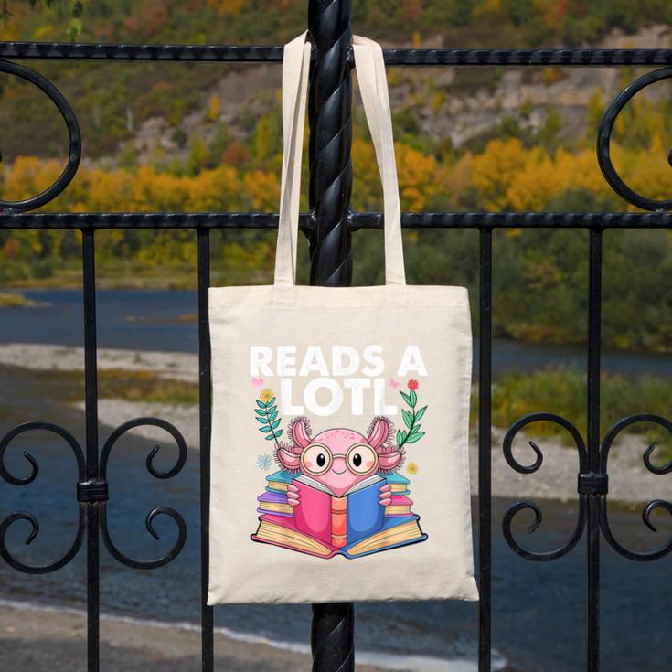 Axolotl Books Readsalotl Reading Bookworm Boys Girls Canvas Tote Bag