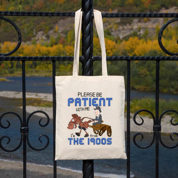 Biden Please Be Patient With Me I'm From The 1900s Vintage Canvas Tote Bag Biden Please Be Patient With Me I'm From The 1900s Vintage Canvas Tote Bag