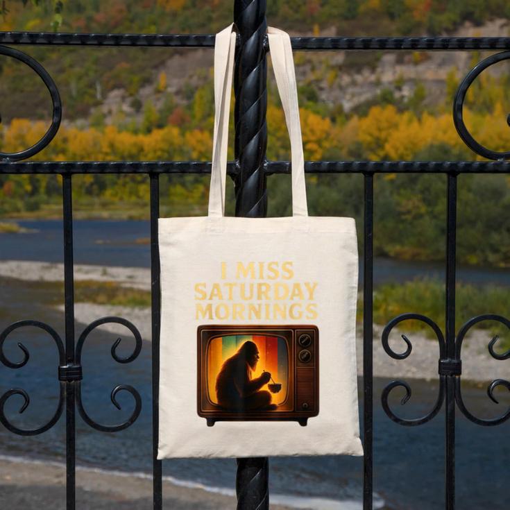 Bigfoot Saturday Morning Nostalgia Canvas Tote Bag Bigfoot Saturday Morning Nostalgia Canvas Tote Bag