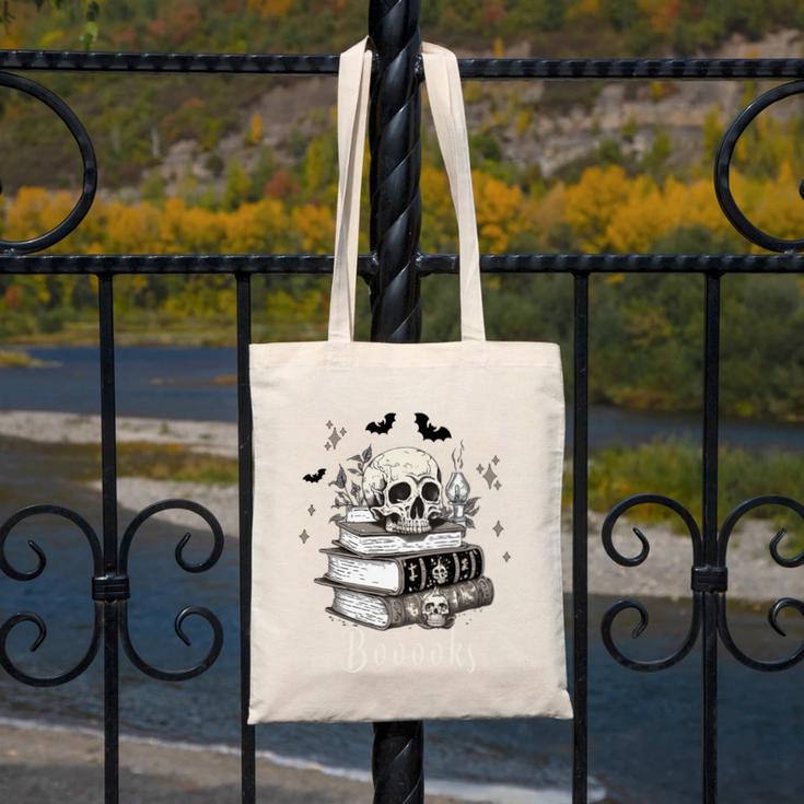 Boo Skeleton Skull Books Halloween Women School Teacher Kid Premium Canvas Tote Bag Boo Skeleton Skull Books Halloween Women School Teacher Kid Premium Canvas Tote Bag
