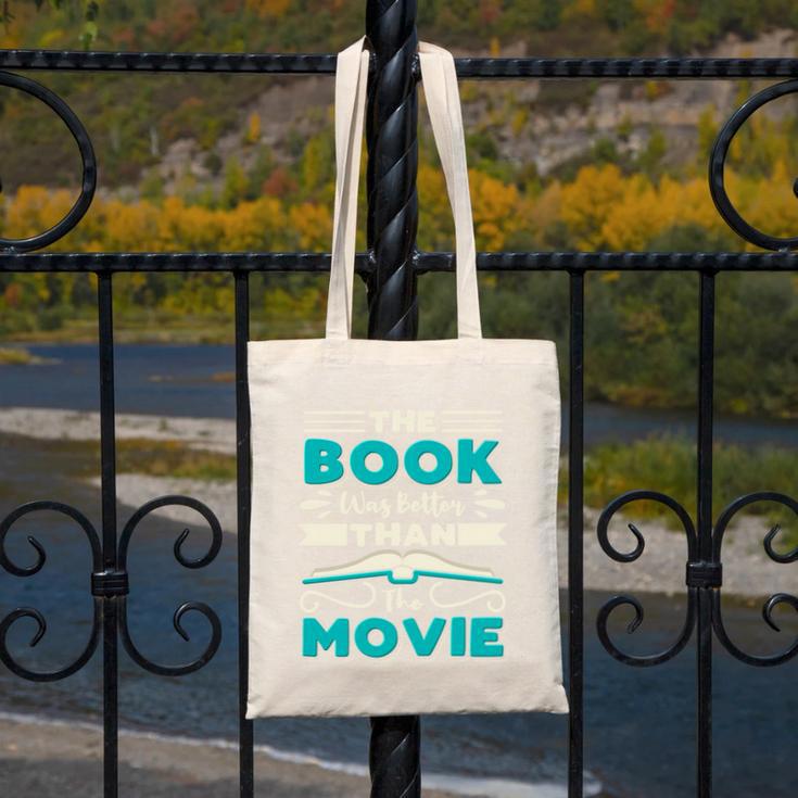 The Book Was Better Than The Movie Literary Library Bookworm Premium Tri-Blend Canvas Tote Bag