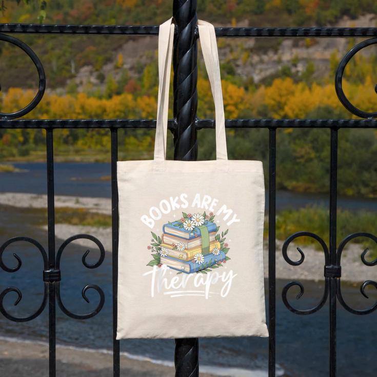 Book Are My Therapy Aesthetic Bookish Reading Canvas Tote Bag Book Are My Therapy Aesthetic Bookish Reading Canvas Tote Bag