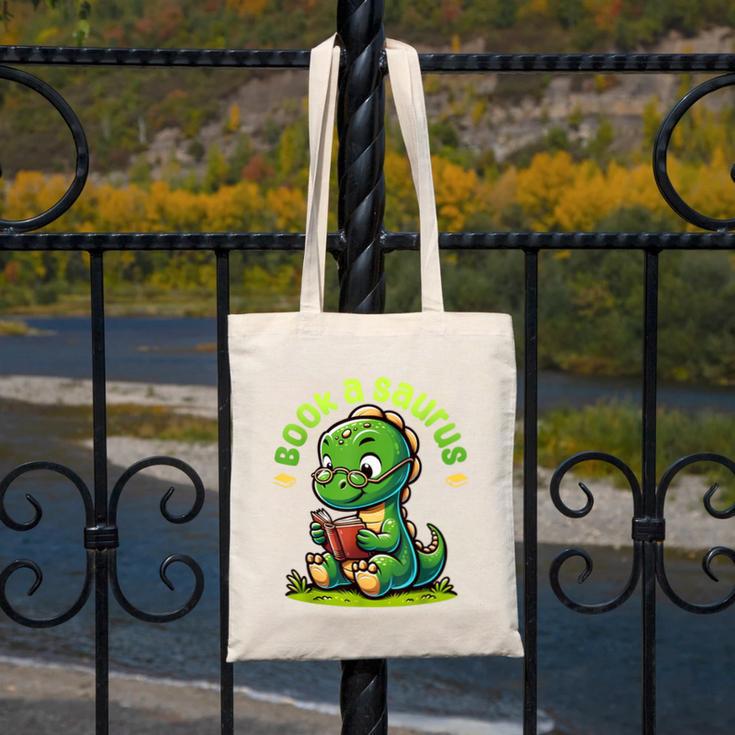 Book A Saurus Bookasaurus Dinosaur Book Girls Boys Toddler Canvas Tote Bag