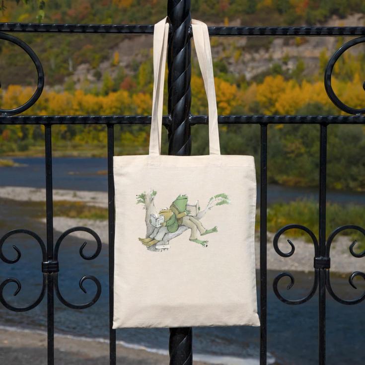 Book Shirt Frog Toad Vintage Book Frog Canvas Tote Bag