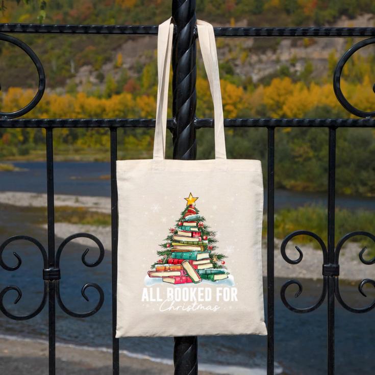All Booked For Christmas Book Christmas Tree Lights Xmas Canvas Tote Bag All Booked For Christmas Book Christmas Tree Lights Xmas Canvas Tote Bag