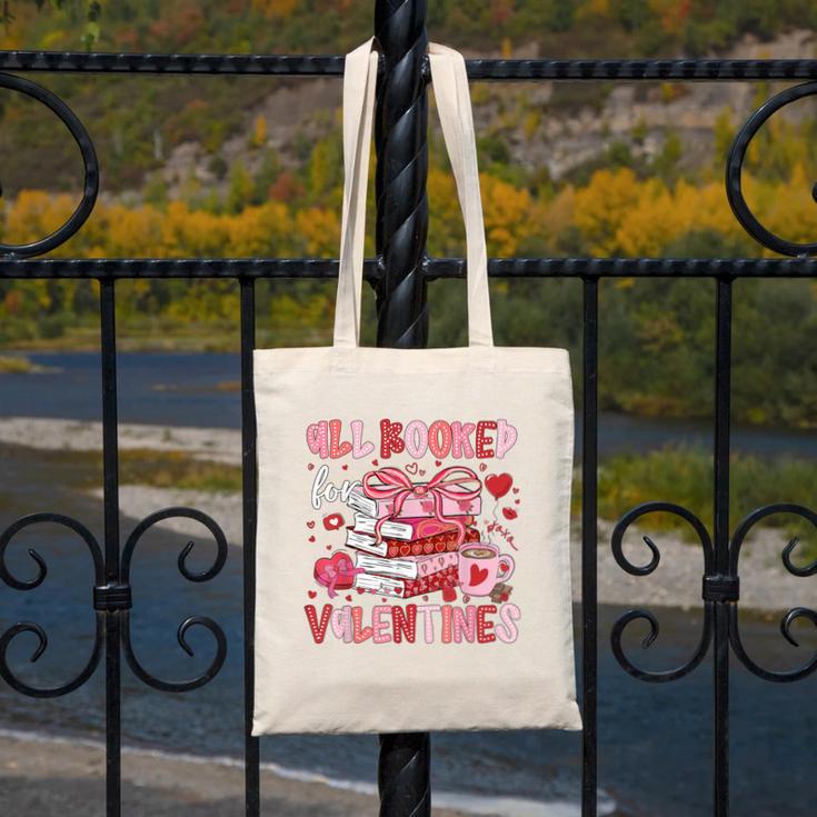 All Booked For Valentines Book Coffee Teacher Women Canvas Tote Bag