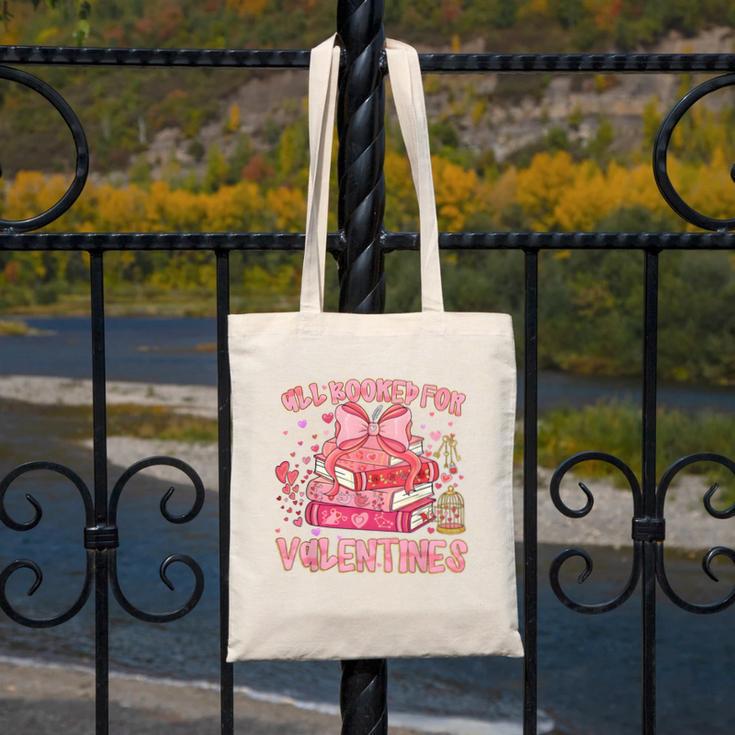 All Booked For Valentines Book Lovers Teacher Kid Valentines Canvas Tote Bag