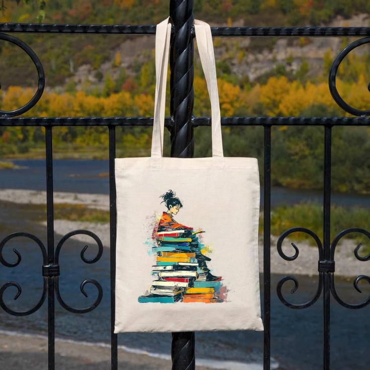 Books Abstract Artist Women Art Painting Books Canvas Tote Bag Books Abstract Artist Women Art Painting Books Canvas Tote Bag